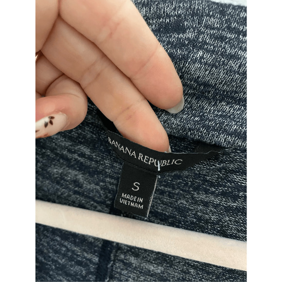 Banana Republic Heathered Dark Grey Open Front Cardigan S - Picture 2 of 5